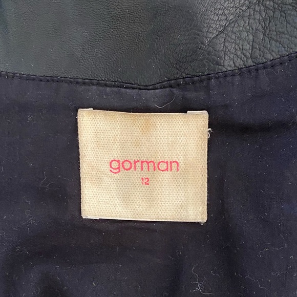 Gorman size 12 black 100% leather quilted biker jacket - Picture 5 of 5